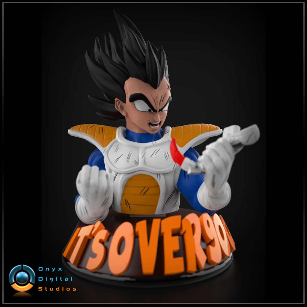 Vegeta Over 9000 Bust — 3D model download