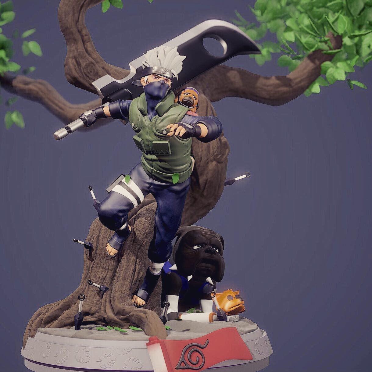 Kakashi Chunin Naruto Diorama — 3D model download