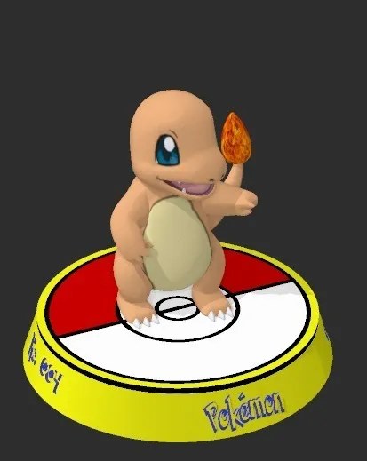 Charmander on Base — 3D model download
