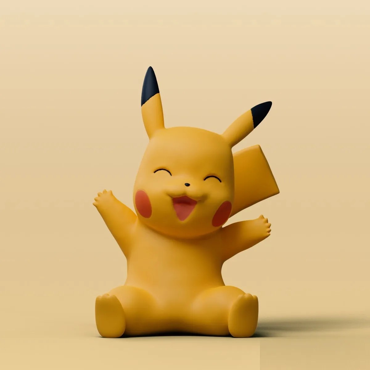 Pikachu Happy — 3D model download