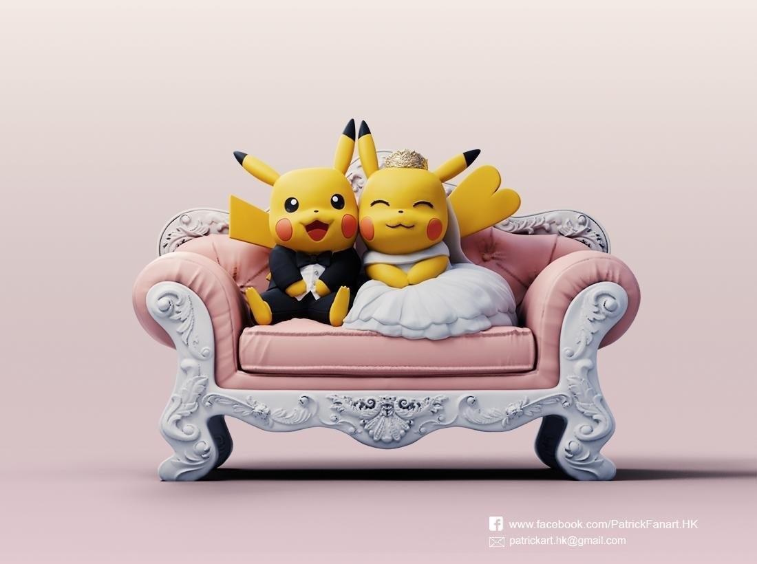 Pikachu Marriage — 3D model download
