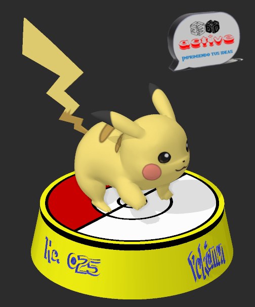 Pikachu on Base — 3D model download