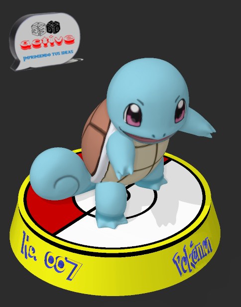 Squirtle on Base — 3D model download