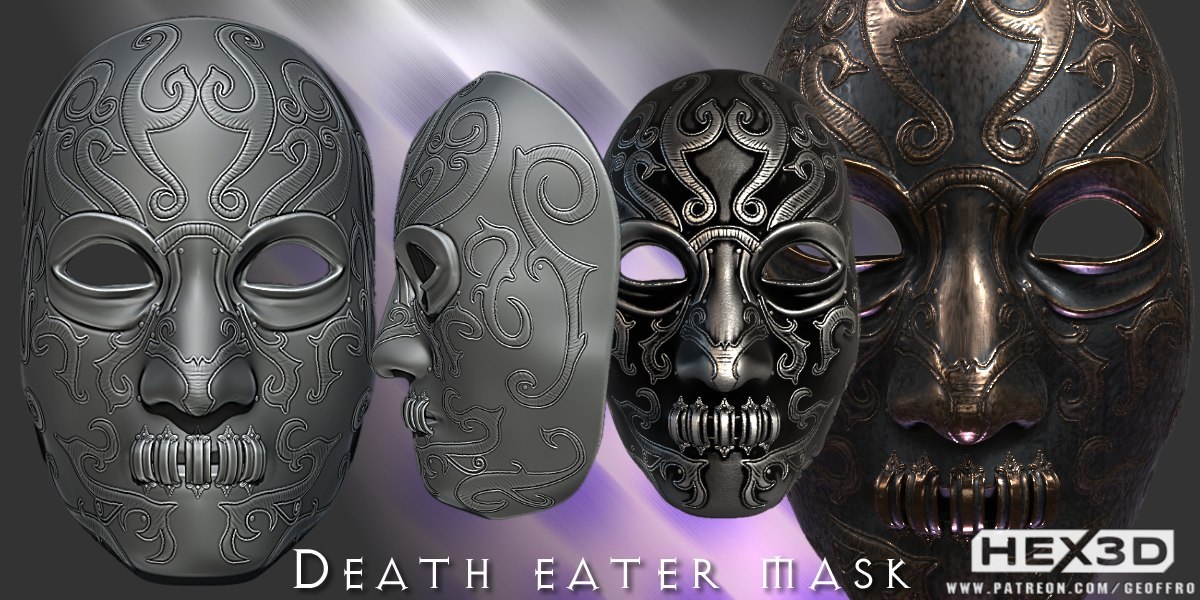 Hex3D Death Eater Mask — 3D model download