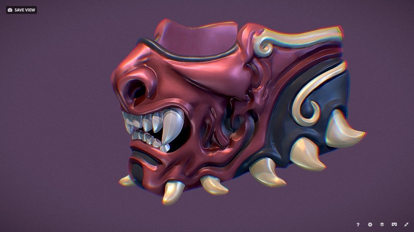 Samurai Mask — 3D model download