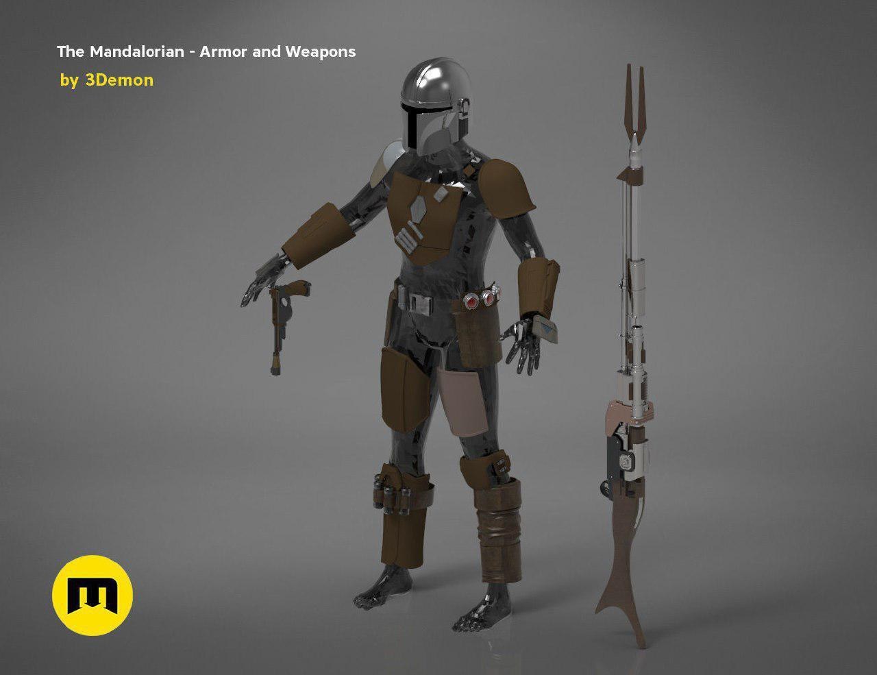 The Mandalorian - full armor and weapons - 3Demon — 3D model download