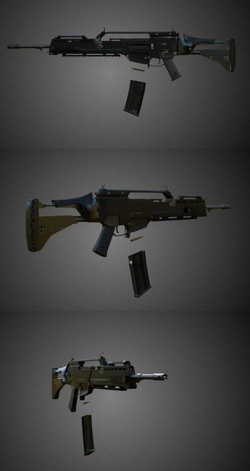 Assault Rifle (Gameready) — 3D model download