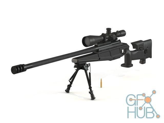 Sniper rifle Blaser 93 LRS2 — 3D model download