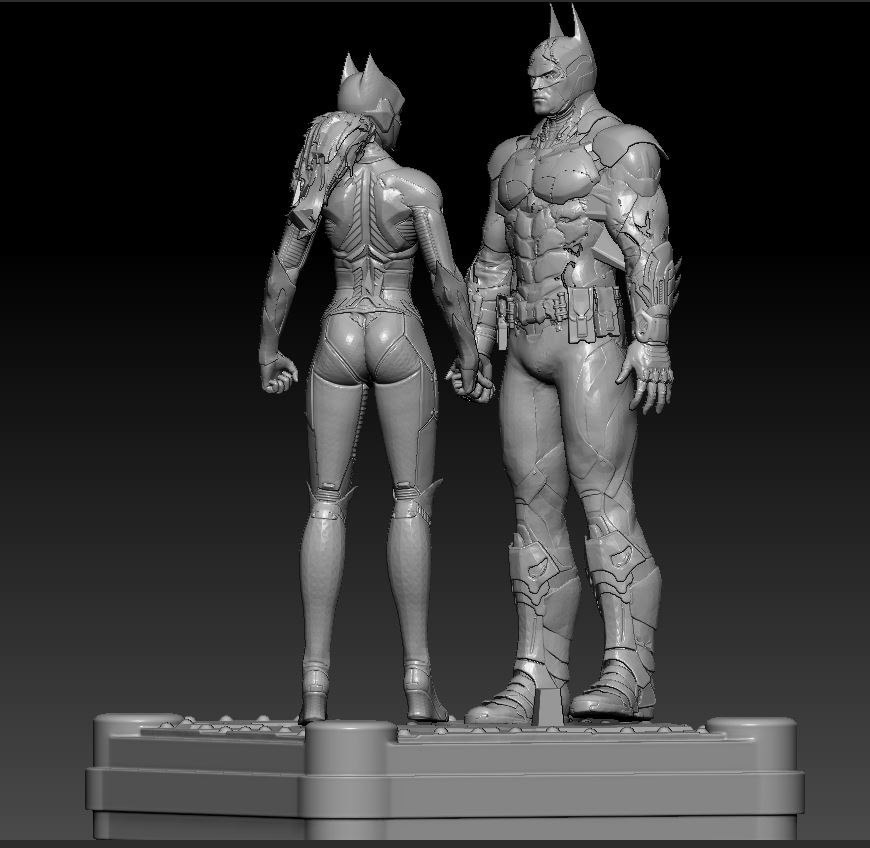 Batman vs Batgirl — 3D model download