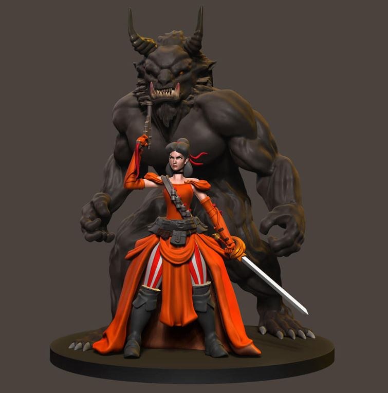 Bela and Beast W — 3D model download