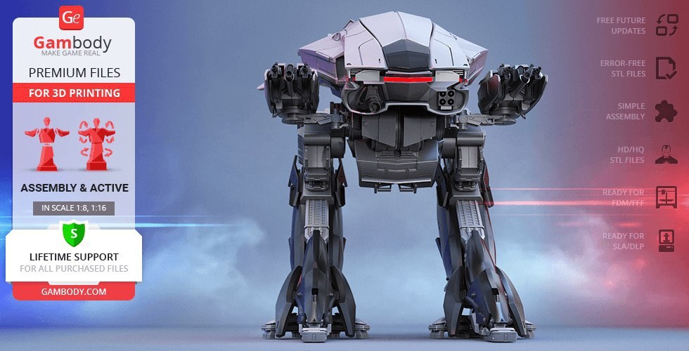 ED 209 Robocop — 3D model download