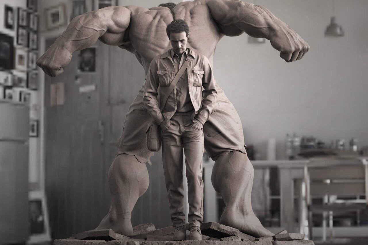 Hulk Bruyce Diorama — 3D model download