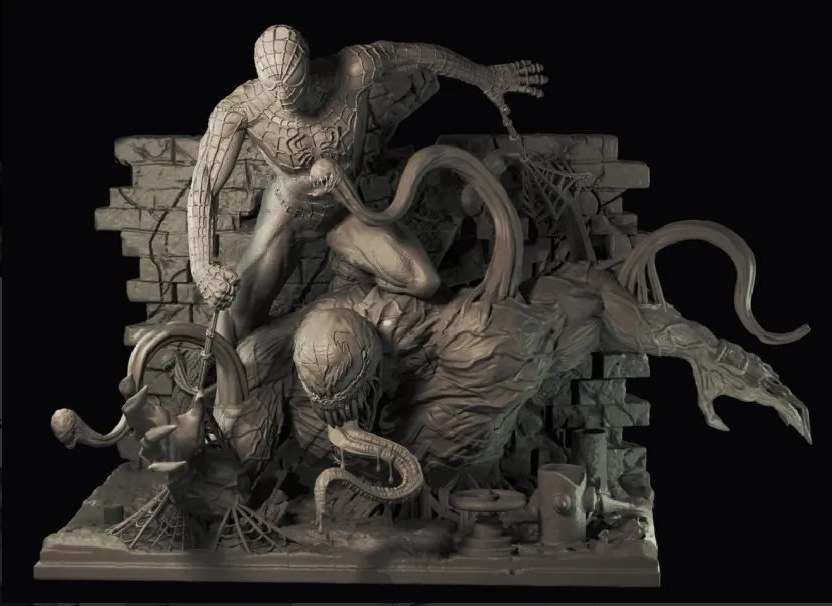 Spiderman vs Venom — 3D model download