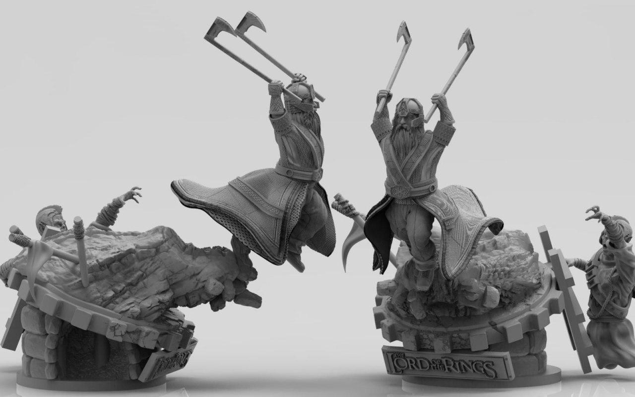 Gimly - LOTR Diorama — 3D model download