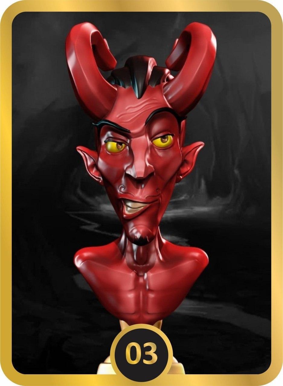 Demon Bust — 3D model download