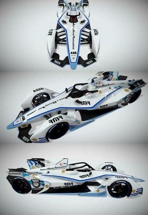Formula E Gen2 Race Bolid 3D Model — 3D model download