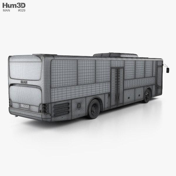 MAN Lion’s Intercity Bus with HQ interior 2015 3D model — 3D model download
