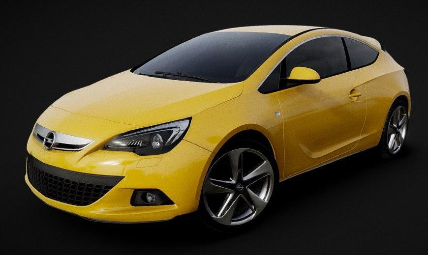 OPEL Astra GTC 2012 — 3D model download