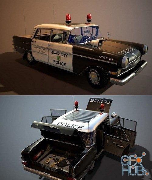 Stylized Police Car — 3D model download