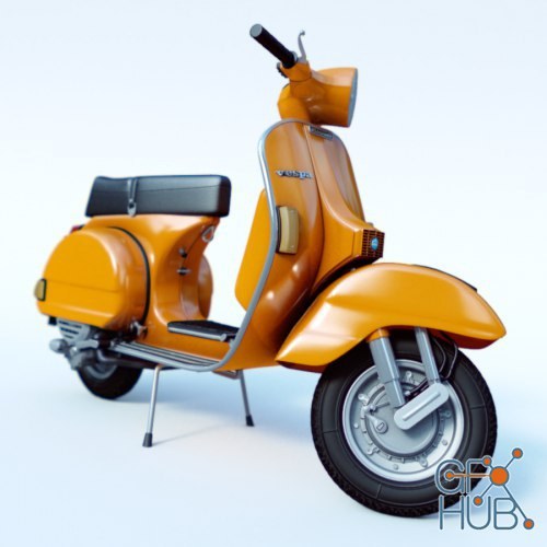 Vespa Cafe Racer — 3D model download
