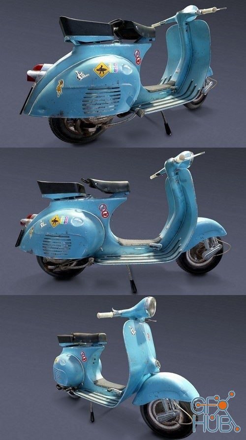 Vespa Vintage Scooter — 3D model download