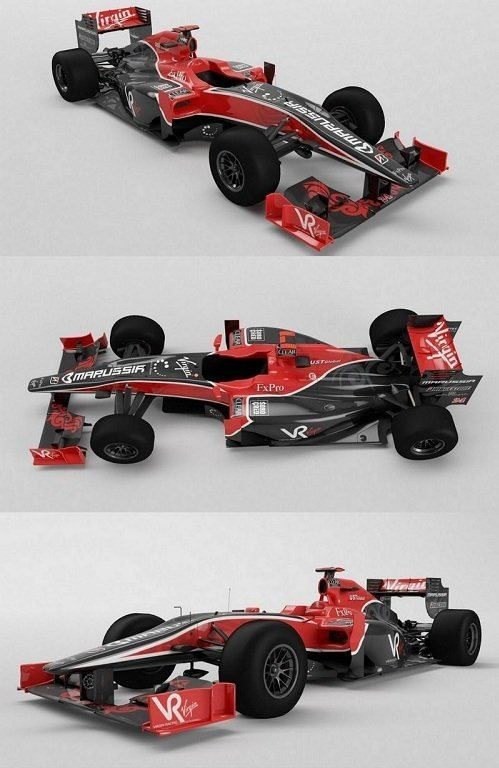 Virgin Formula 1 Bolide — 3D model download