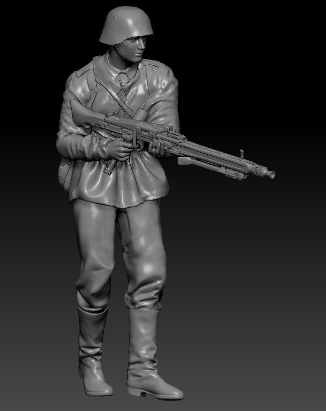 German MG Gunner — 3D model download