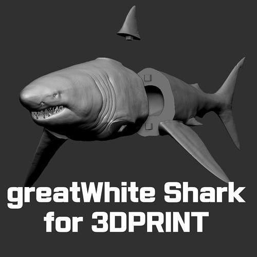 Great White Shark — 3D model download