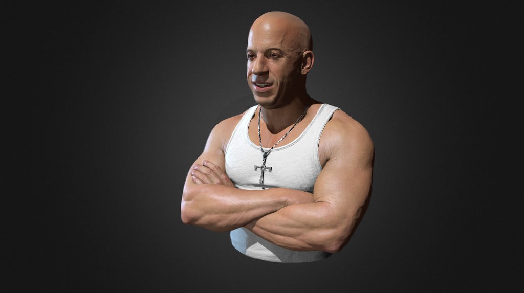 Vin Diesel Bust — 3D model download
