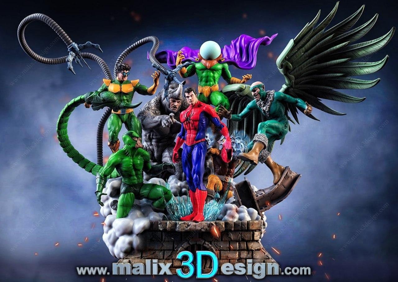 Sinister Six - Spiderman Diorama — 3D model download