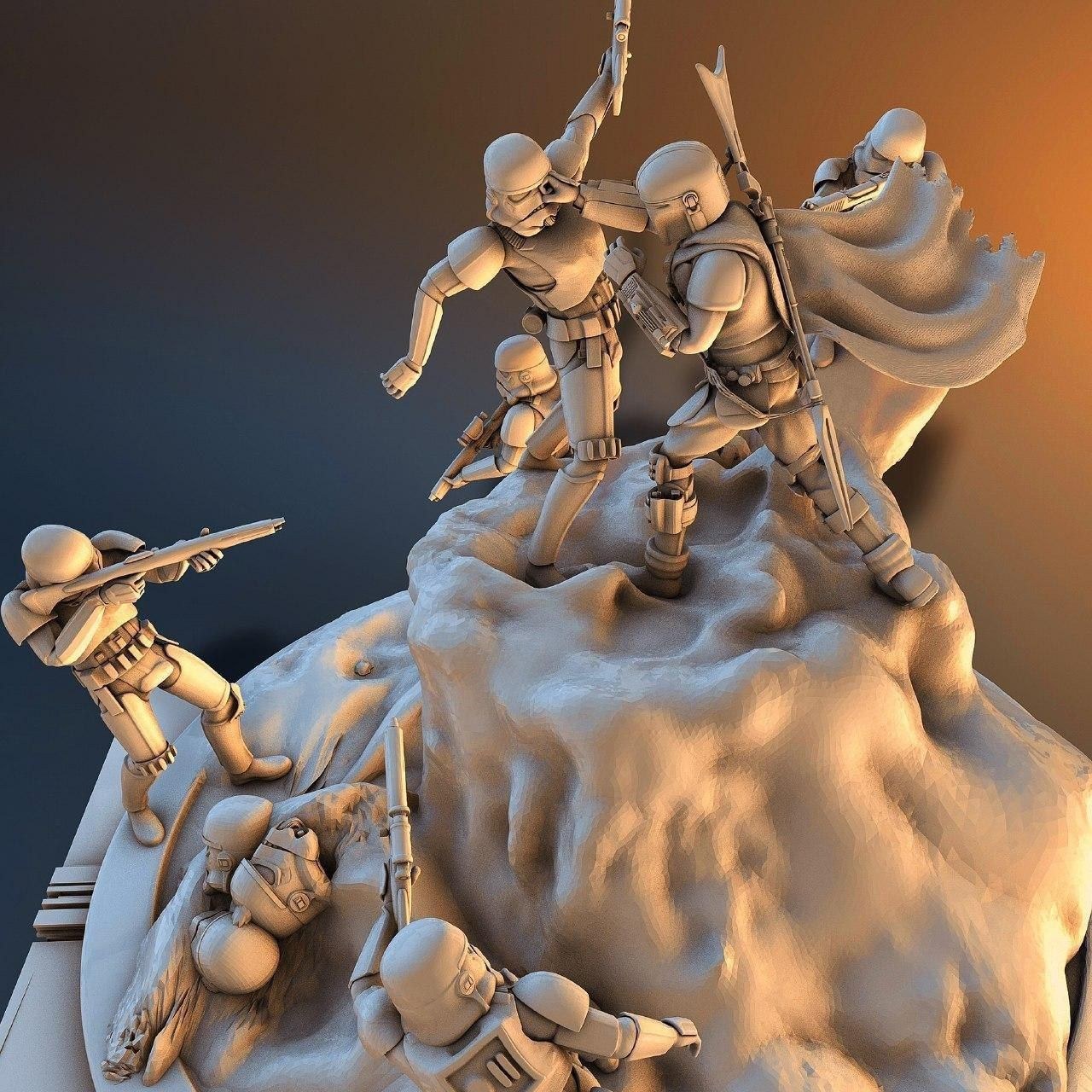 Mandalorian Battle — 3D model download