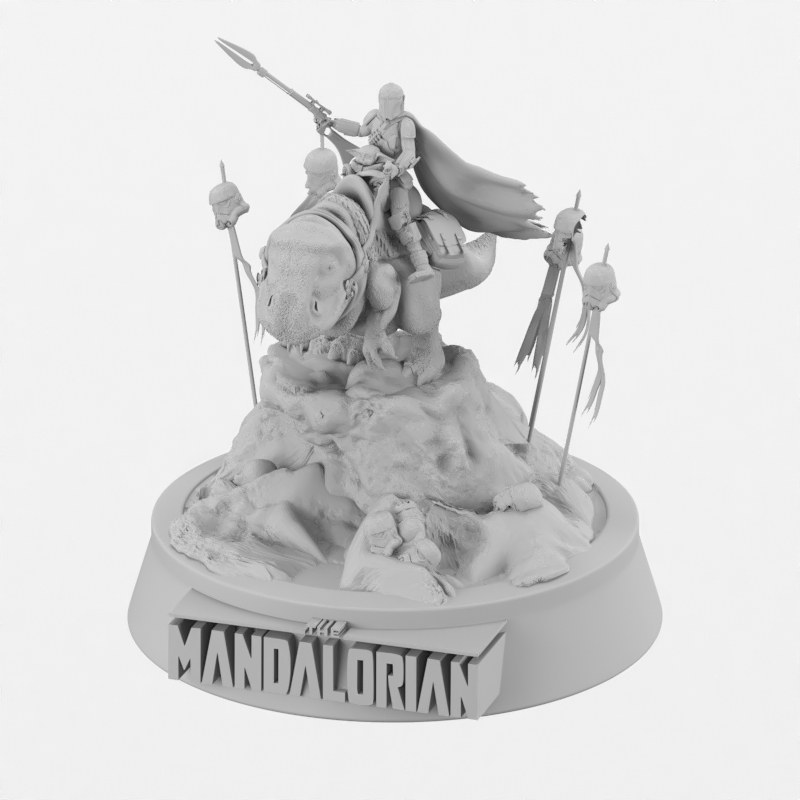 Mandalorian Diorama — 3D model download
