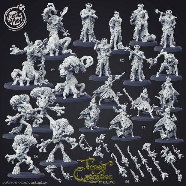 Cast and Play - Forest Creatures Feb2020 — 3D model download