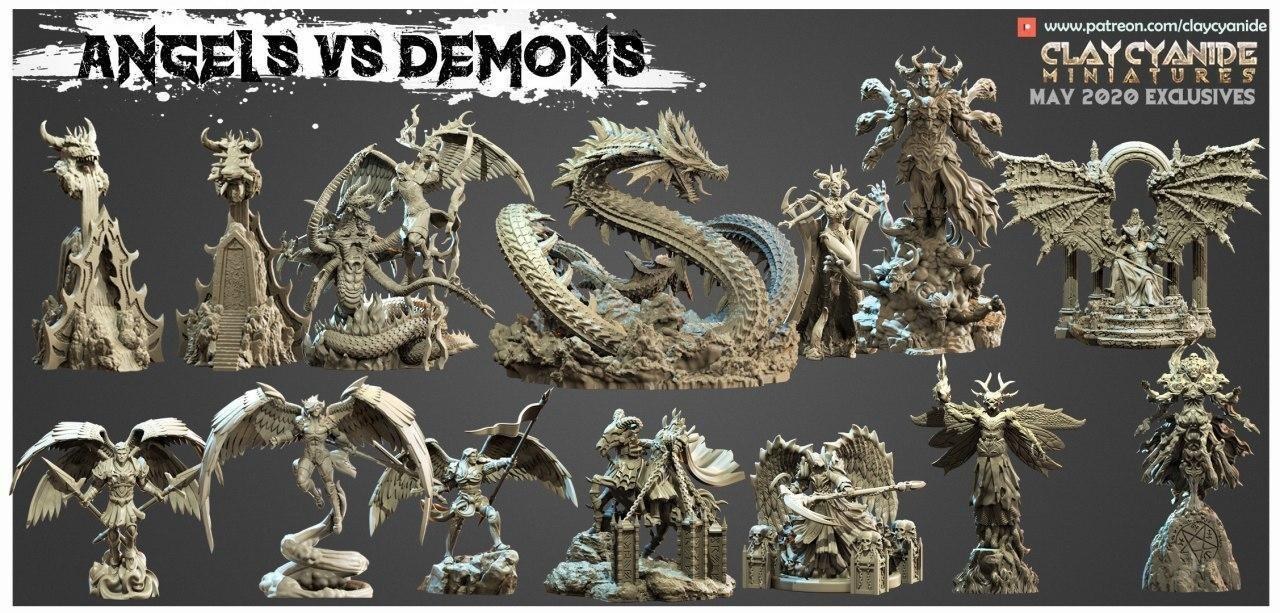 Clay Cyanide - Angels vs Demons - May 2020 — 3D model download