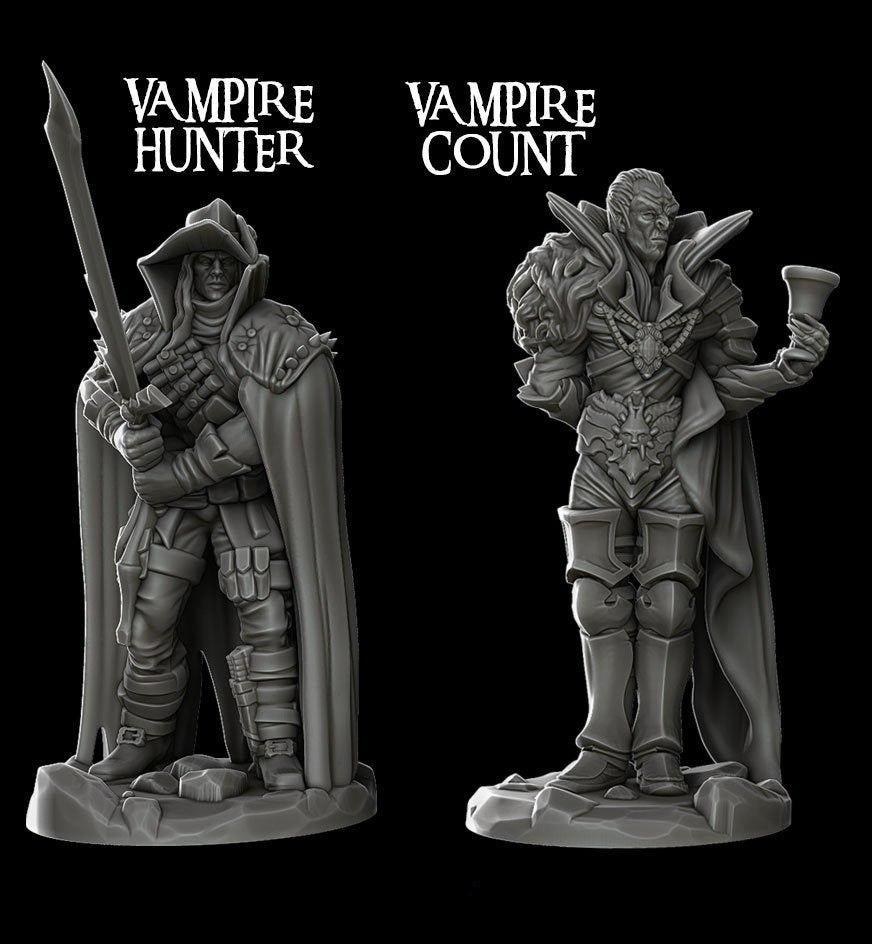 Vampire Hunter and Count — 3D model download