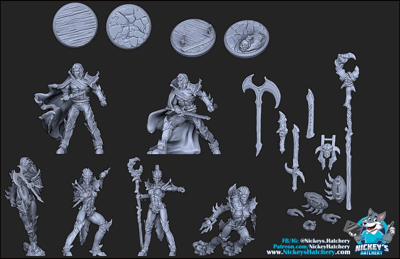 Nickeys Hatchery - March - Dark Elves — 3D model download