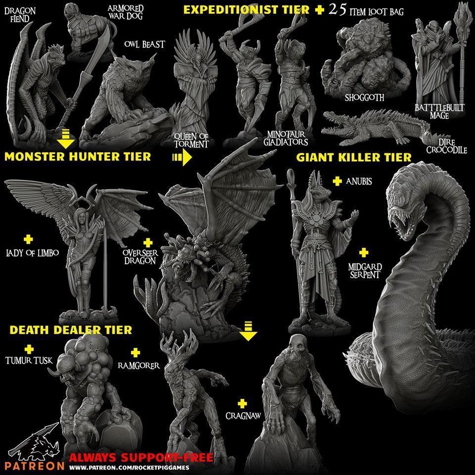 Rocket Pig - Monster mini set Jan 2020 — 3D model download