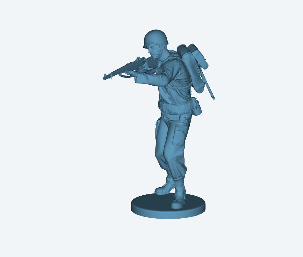 American soldier ww2 Shoot Stand A1 — 3D model download