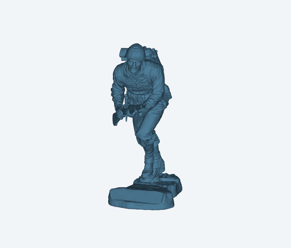 Charging ww2 Soldier — 3D model download