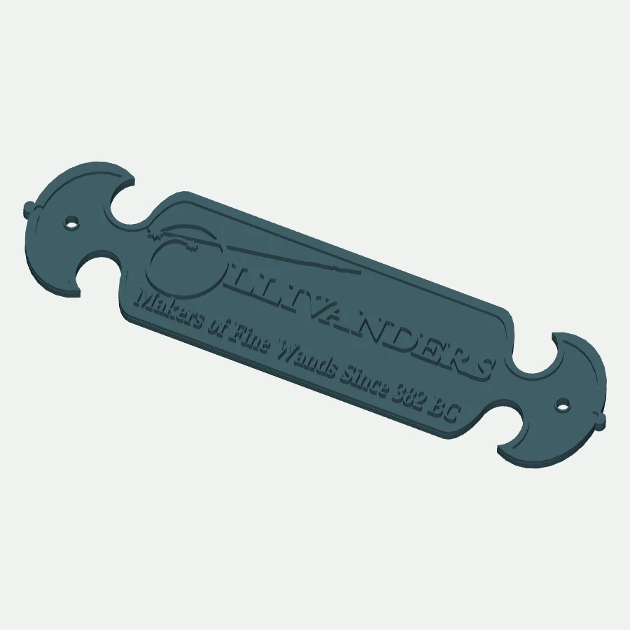 Ollivanders Wand Display Plaque
