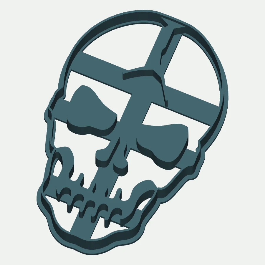 Cracked Skull Cookie Cutter