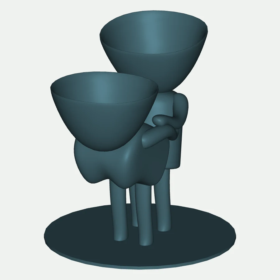 Embracing Couple Planters