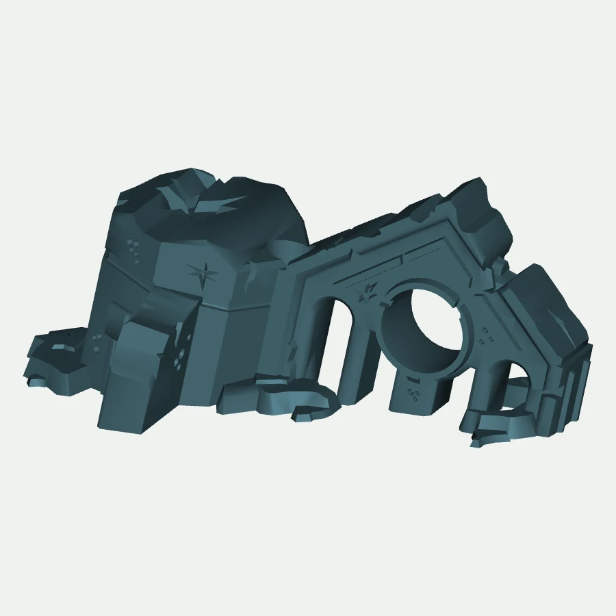 Flying-Base Ruins for war gaming vehicles