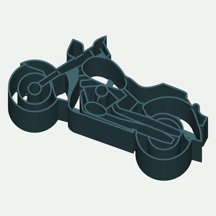 Motorcycle Cookie Cutter Fondant