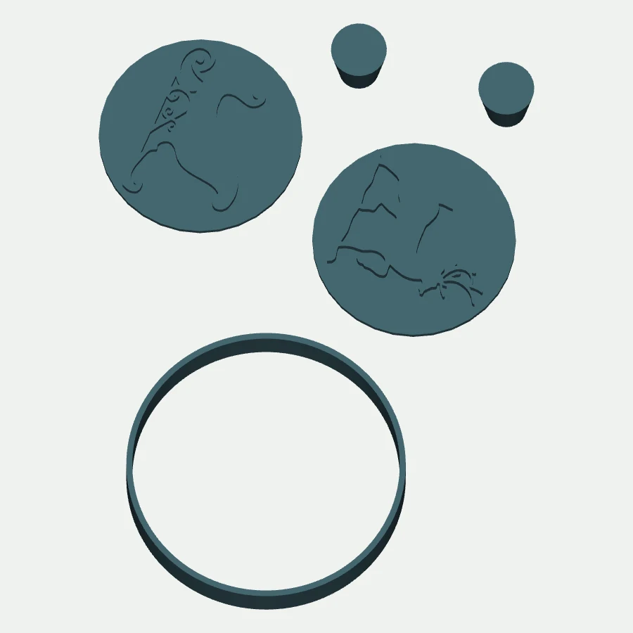 Deer and sledge cookie stamps and cutter