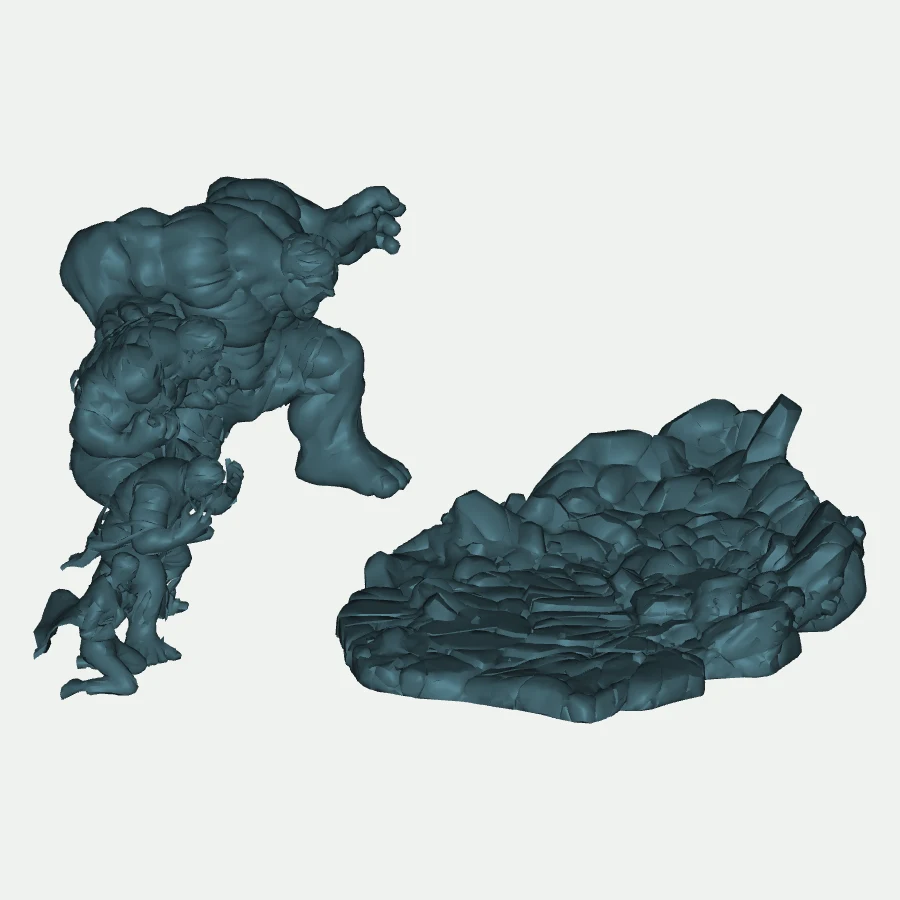 Hulk Figure and Base - Print Parts