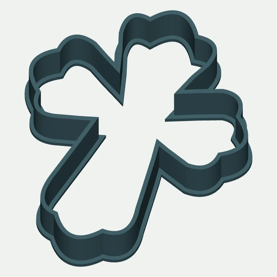 Rounded Cross Cookie Cutter - Variant 2