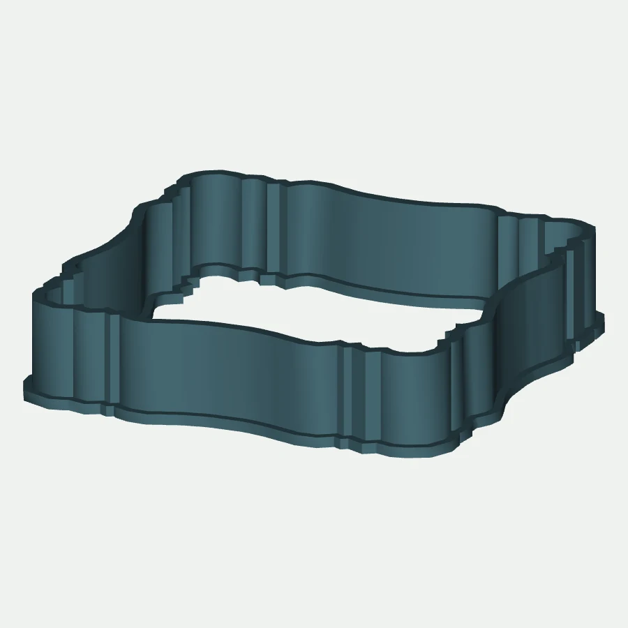 Rectangular Decorative Frame Cookie Cutter