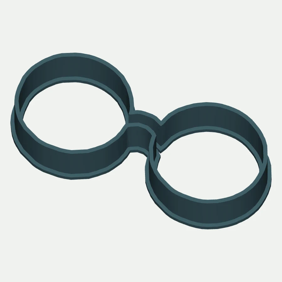 Round Glasses Cookie Cutter