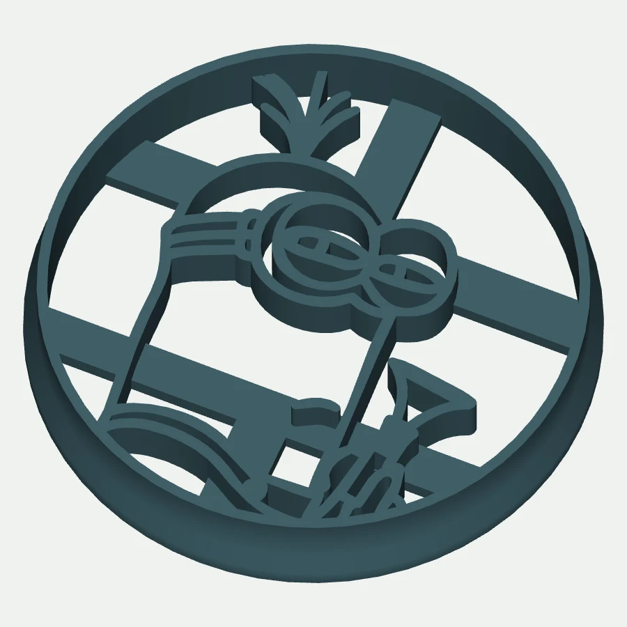 Two-Eyed Minion Round Cookie Cutter